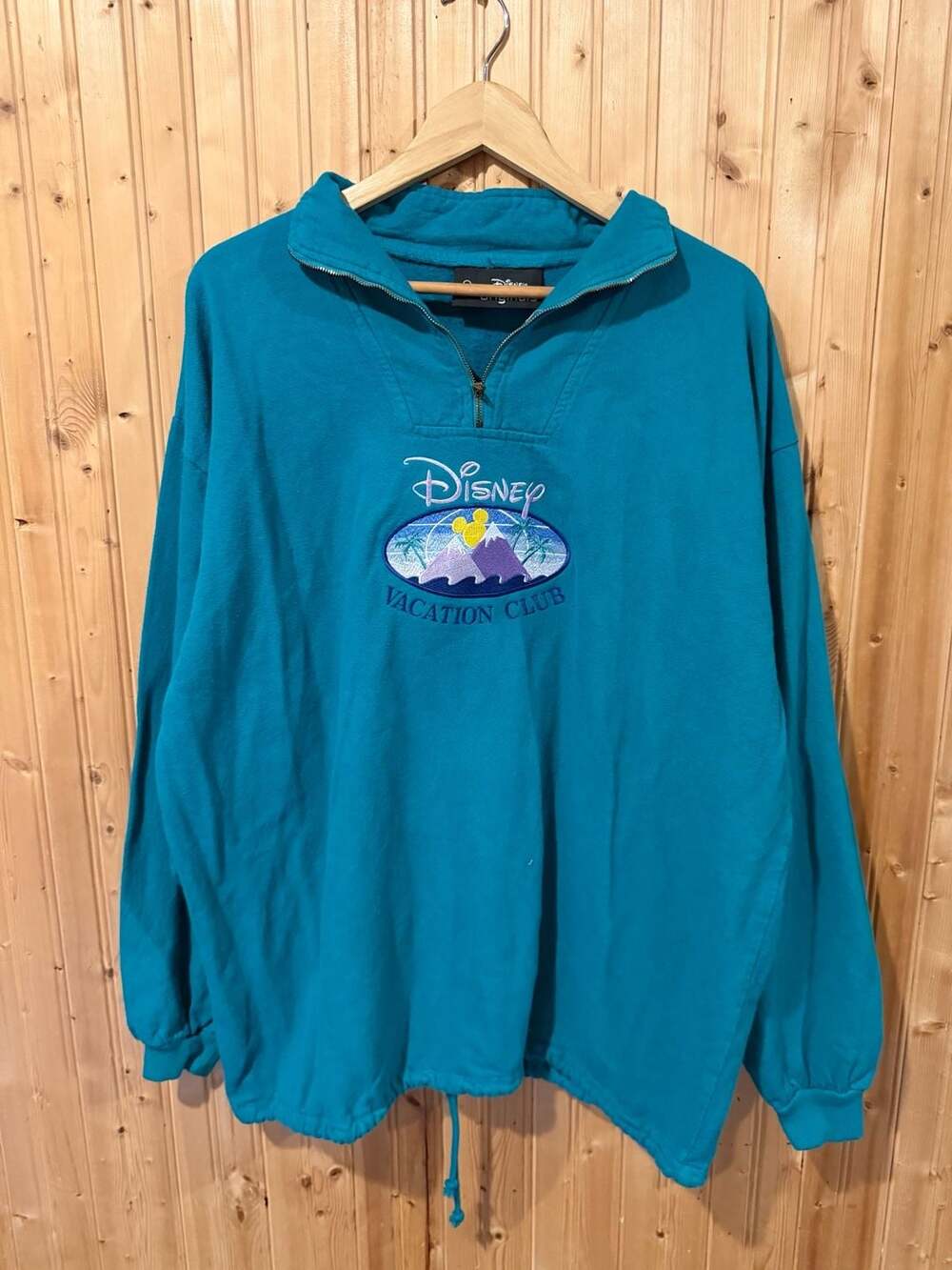 Vintage Disney Originals Vacation Club 1/4 Zip Pullover Sweatshirt Size L/XL